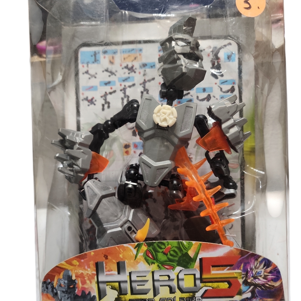 Hero 5 Action Figure - Gray and Orange